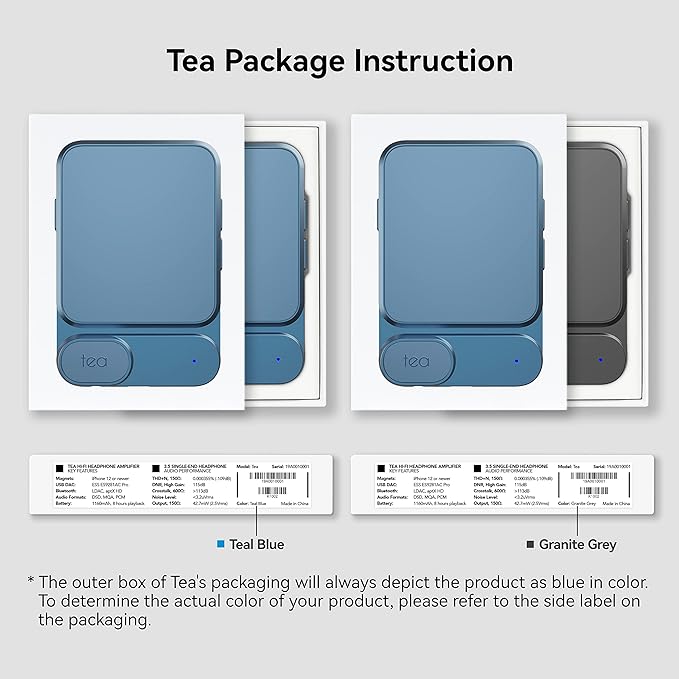 Khadas Tea Portable Headphone Bluetooth Amplifier,HiFi Hi-Res DAC USB Bluetooth 5.0, LDAC/aptX HD, PCM, DSD, MQA 32bit/384KHz ESS ES9281ACPro Qualcomm QCC5125 (Teal Blue)