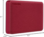 Toshiba Canvio Advance 4TB Portable External Hard Drive USB 3.0, Red - HDTCA40XR3CA