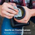 Care Touch Eyeglass Cleaning Cloth - 12 Pack of Microfiber Cleaning Cloth for Glasses, Lenses, Phones and Screens - Large, Lint-Free, Reusable and Scratch-Free - 6 x 7 Inches - Blue