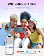 Apple MFi Certified 256GB Flash Drive for iPhone Thumb Drive Photo Stick, USB Memory Stick iPhone Flash Drive for Photos Videos, High Speed Jump Drive Compatible for iPhone/iPad/Android/PC (Purple)