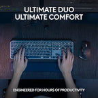 Logitech MX Keys S Combo - Performance Wireless Keyboard and Mouse with Palm Rest, Customizable Illumination, Fast Scrolling, Bluetooth, USB C, for Windows, Linux, Chrome, Mac