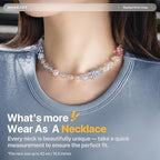 MAGEASY Beaded Phone Charm for Women - Cell Phone Wrist Strap with Teather Tab, Designed for iPhone & Android Phones, Keychain, Camera - Bear Bliss with Lobster Hooks (Double Hooks)