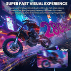 CRUA 27" Curved Gaming Monitor, 280Hz FHD (1920X1080P), 1800R VA Panel, 120% sRGB, Support AMD FreeSync, Low Blue Light, Ultra-Smooth Esports Display, HDMI 1.4 & DP 1.2, Wall Mountable Installs-Black