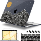 Case for MacBook Pro 13 inch with/Without Touch Bar (2016-2022, M2 A2338 M1 A2289 A2251 A2159 A1989 A1706 A1708), Hard Shell + Keyboard Cover + Dust Plug, Mountain