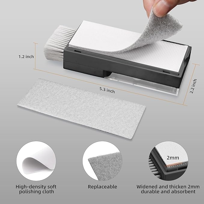 Keyboard Cleaning Kit Keyboard Cleaner, All in One Computer Screen and Laptop Cleaner, Compact Portable Electronic Laptop Cleaning Kit with Soft Brush and Spray for MacBook iPad iPhone Earbud, Black