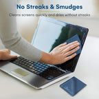 Care Touch Eyeglass Cleaning Cloth - 12 Pack of Microfiber Cleaning Cloth for Glasses, Lenses, Phones and Screens - Large, Lint-Free, Reusable and Scratch-Free - 6 x 7 Inches - Navy