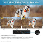 J-Tech Digital HDMI Splitter 4K 60Hz 1X4 Multi-Resolution Output (MRO) HDMI 2.0 Splitter Supports downscale HDR HDR10 / Dolby Vision 4K@60Hz 4:4:4 HDCP2.3 2.2 (JTECH-4KSP4)