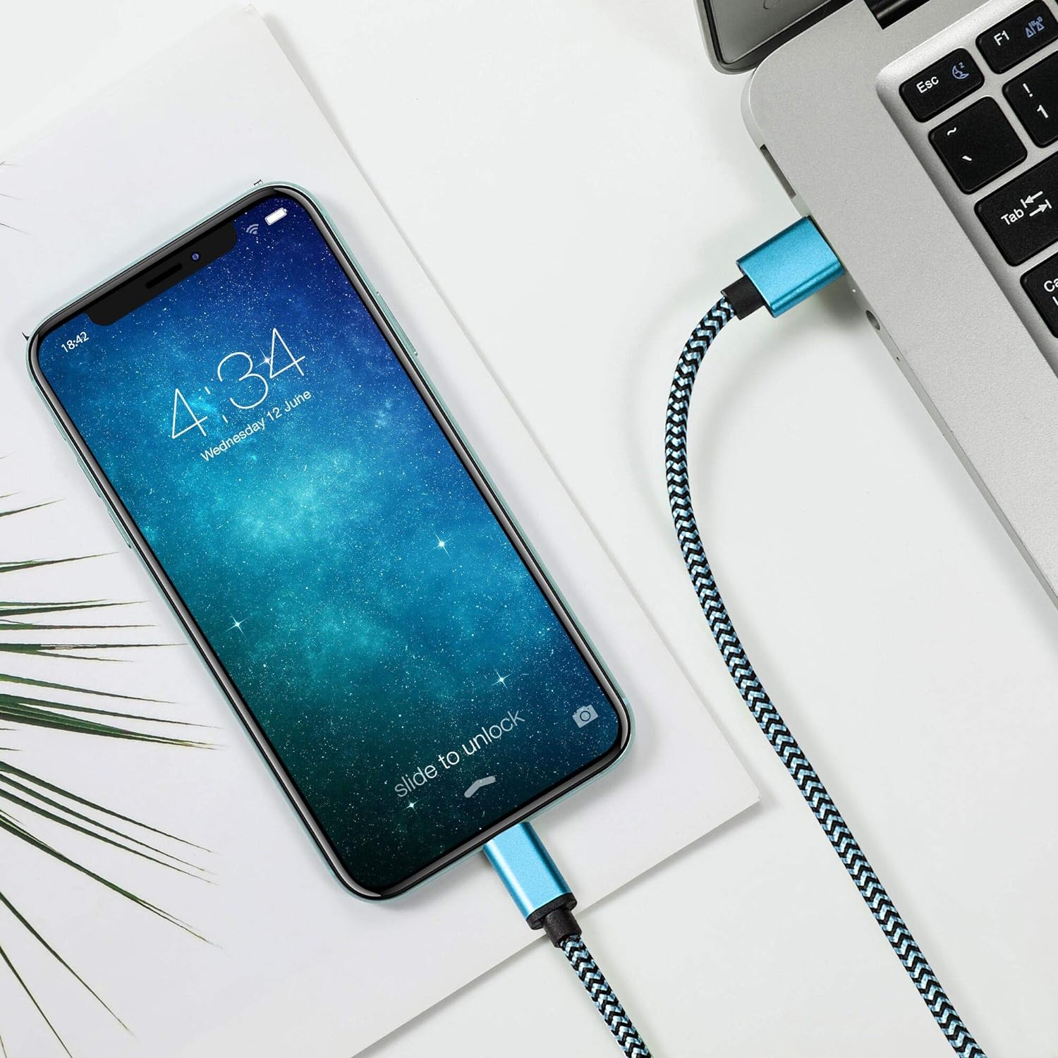 RoFI Micro USB Cable 15ft with 3A Fast Charging Extra Long and Extremely Durable Nylon Braided Charger Cord for Galaxy S7/S6/J8/J7 Note 5,Kindle,LG,PS4,Camera,Xbox One and More (Blue)