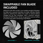 GAMDIAS AEOLUS P2-1203 120mm ARGB PWM Fan (3 Pack, no Hub), Include Reverse Fan Blade x3 & Controller, ARGB Sync, Easy Installation & Cabless Daisy-Chain Design, Silent Operation, Up to 2400RPM, White