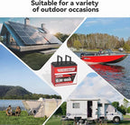 12V 100Ah Mini Bluetooth LiFePO4 Battery, 12 Volt Lithium Battery Bulit in 100A Smart BMS with Low-Temp Protection, 100Ah Lithium Battery Great for Marine, Trolling Motor, RV, Camper, Solar