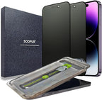 2 Pack Matte Privacy Screen Protector for iPhone 14 Pro 6.1", [Auto-Dust Removal and Auto-Alignment] Anti-Spy Anti-Glare Anti-Fingerprint Tempered Glass Film, Smooth & Sensitive Touch