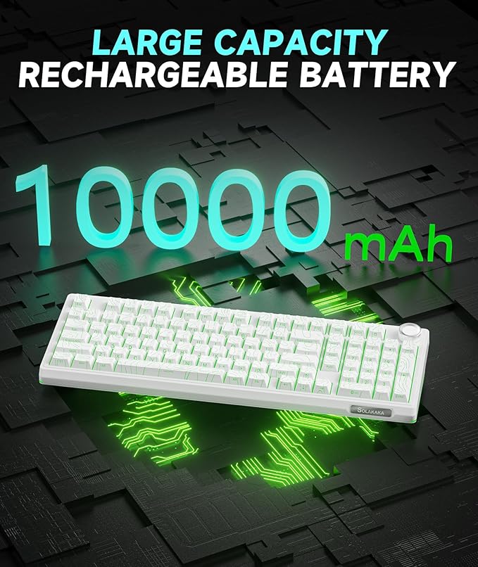 KI99 Pro 96% Wireless Mechanical Keyboard, RGB Gaming Keyboard, Hot-Swappable Pre-Lubed Switches, Gasket Structure Creamy Keyboards for Gamer/PC/Laptop (White)