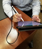 ZoopLoop Black Silicone Scratchproof 20.75in Tether for Digital Electronic Styluses (Diameter Range: 0.27-0.37in) - Secure Stylus to Tablet Case - Tablet Pencil Holder Accessory