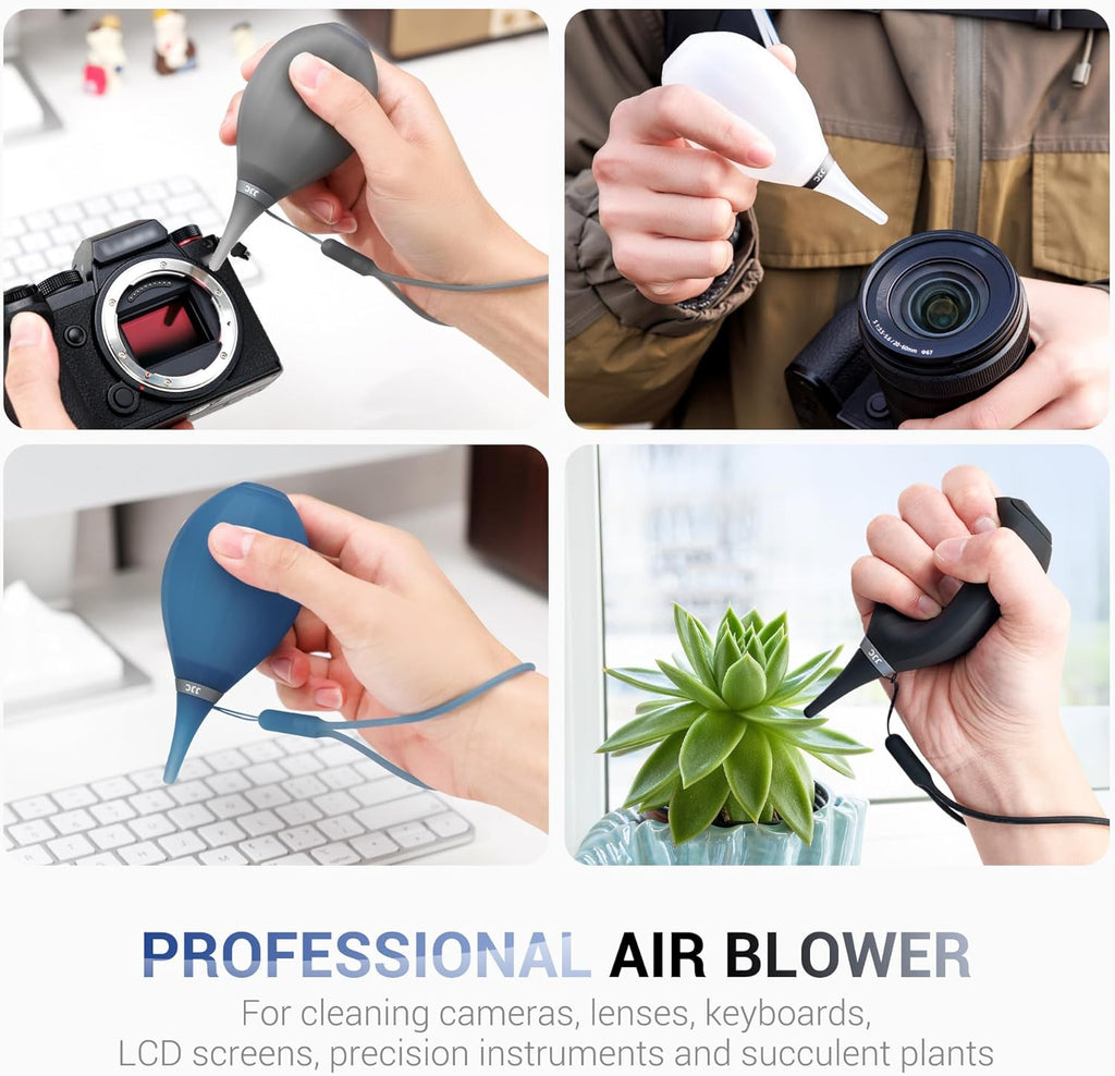 [Upgraded Version] Soft Tip Silicone Camera Dust Blower Lens Air Blower,Camera Lens Cleaner Air Blower for Sensor LCD Keyboards Filters Alcohol Ink Printing,Dust Blower Replace Canned Air-Blue