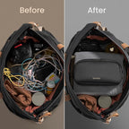 tomtoc Electronics Organizer Travel Case, Water Resistant Travel Bag Cable Organizer for Essentials, Tech Pouch Accessories Carry Storage for Cord, Phone, Cables, Airpods, USB Flash Drive, Daily Items