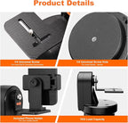 Soonpho M2 Motorized Rotating Panoramic Tripod Head, Remote Control Pan Tilt Head with Remote Control and Mobile Phone Clip for DSLR Cameras, Camcorders, Smartphones, Tripod,