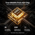 TESmart 8K@60Hz HDMI KVM Switch 2 Computers 1 Monitor, USB 3.0 HDMI KVM Switch 2 Ports 4K@144Hz, Support EDID, Gigabit Network, Hotkey Switch, Audio & Mic with All Input Cables