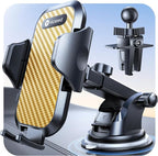 VICSEED Gold Phone Holders for Your Car, [True Military-Grade Strongest Suction Power], 3-in-1 Dashboard Windshield Vent, Truck Boat Stand Cell Phone Mount for iPhone Android All Phones