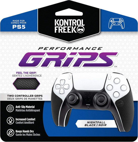 KontrolFreek Performance Grips for PlayStation 5 (PS5) Controller (Nightfall Black)