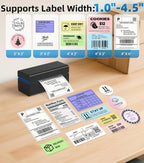 ORGSTA Bluetooth Thermal Shipping Label Printer T001-Plus Wireless 4x6 Shipping Label Printer for Small Business Support Android iPhone & Windows Widely Used for Amazon, Ebay, Shopify, Etsy, USPS