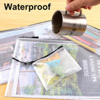 20pcs Multisize Mesh Zipper Pouch, Waterproof Bags for Office Supplies, 8 Sizes Waterproof Plastic Document Pouch, Bags for Travel Storage, Office Supply and Home Organize