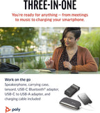 Poly Sync 20+ Personal Portable Bluetooth Speakerphone (Plantronics) - Noise/Echo Reduction - USB-C Bluetooth Adapter - Works w/Teams, Zoom, PC, Mac, Mobile – Amazon Exclusive