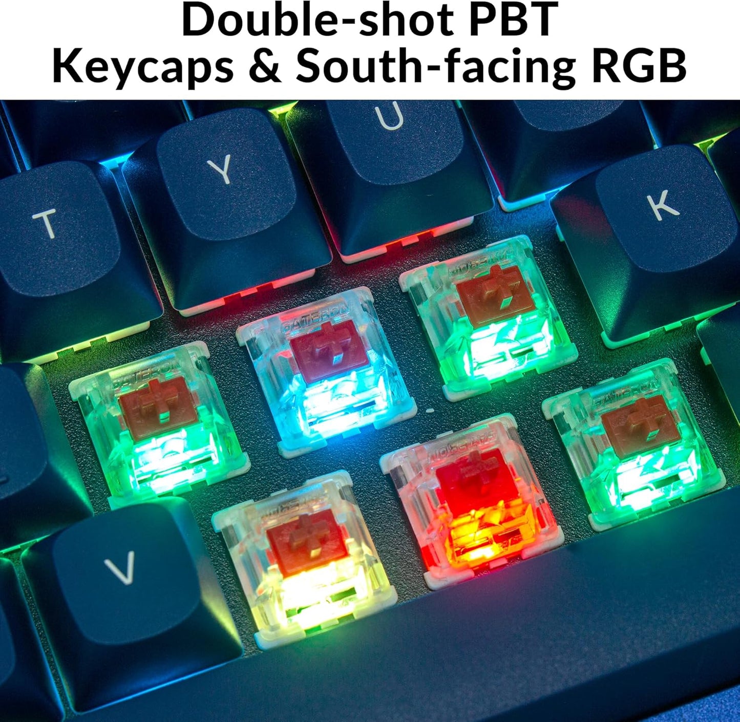 Keychron Q5 Wired Custom Mechanical Keyboard Knob Version, 96% Layout QMK/VIA Programmable Macro with Hot-swappable Gateron G Pro Red Switch Double Gasket Compatible with Mac Windows Linux (Blue)