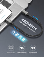 1ft USB C to Lightning Cable Short, [Apple MFi Certified] 2Pack USB C iPhone Charger PD Fast Charging, 12inch Nylon Braided Type C to Lightning Cord for iPhone 14 13 12 11 Pro Max Mini XR XS 8 SE iPad