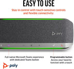 Poly Sync 40 Smart Speakerphone (Plantronics) - Flexible Workspaces - Connect to PC/Mac via USB and Smartphones via Bluetooth - Certified for Microsoft Teams – Amazon Exclusive