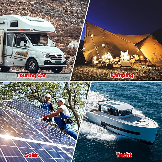 12V 600Ah Lithium LiFePO4 Battery with 250A BMS Grade A Cells Deep Cycle Rechargeable Battery,10000+ Cycles,Perfect for Golf Cart,Off Grid Applications (12.8V 600Ah)