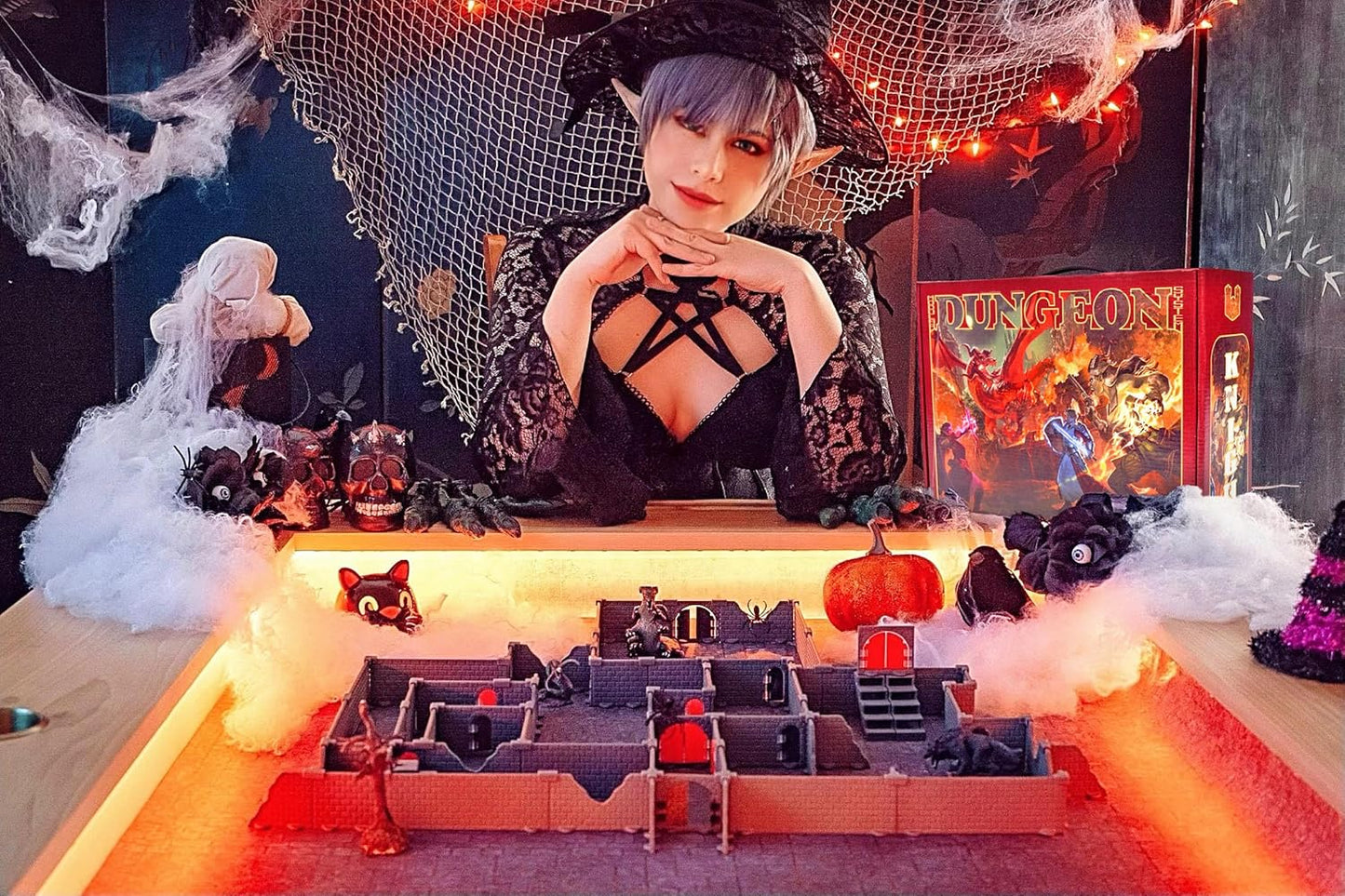 Knight Dungeon Set - Mini Dungeon Castle Cavern DND Terrain for Tabletop RPGs, Dungeons & Dragons, Pathfinder, War Gaming, and More! by DCD (200+pcs, 7sqft, 32rooms)