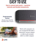 Poly Sync 20+ Personal Portable Bluetooth Speakerphone (Plantronics) - Noise/Echo Reduction - USB-C Bluetooth Adapter - Works w/Teams, Zoom, PC, Mac, Mobile – Amazon Exclusive