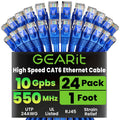 GEARit 1 ft Cat6 Ethernet Cable (24-Pack) - Blue