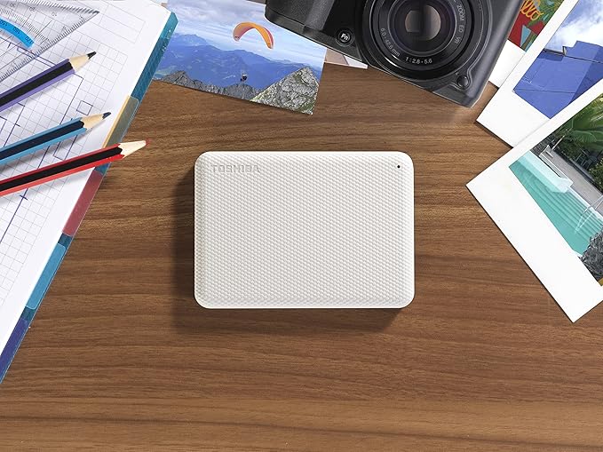 Toshiba Canvio Advance 2TB Portable External Hard Drive USB 3.0, White - HDTCA20XW3AA