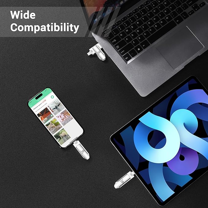 128GB Photo-Stick-iPhone-16 15-Flash-Drive iPhone USB C Memory Stick For Photo Video Contact iPhone-External-Storage-iPad-Photo-Backup-Stick iPhone-Thumb-Drive iPhone-Photo-Storage Android-Photo-Stick