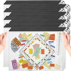 24pcs Mesh Zipper Pouch, Puzzle Storage Bags, A3 17x12 Inches Large Reusable Zipper Pouches for for Classroom Office Supplies Organizing, Extra Large Zipper Bags, Board Game Storage