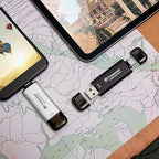 Transcend 2TB External SSD, Up to 1,050MB/s, USB 3.2 Gen 2 Portable SSD, 2-in-1 Type C &Type A, USB Hard Drive for Steam Deck, ROG Ally, MSI Claw, Windows&Mac, iPhone&iPad, Android, PS5&Xbox, Smart TV