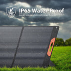 100W Portable Solar Panels for Power Station, 100 Watt ETFE Monocrystalline Foldable 20V DC Output Solar Panel Charger, 24% High Efficiency, QC3.0 USB-A & Type-C Output for Outdoor Camping RV Blackout