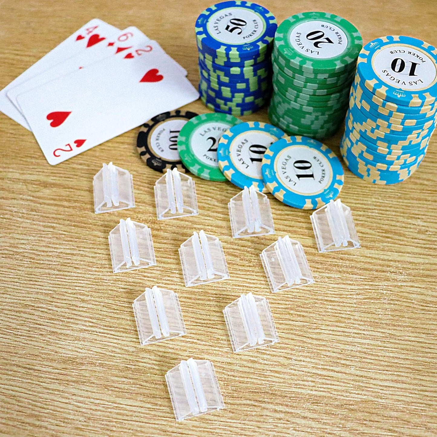 120 PCS Plastic Game Card Stands Blank Board Markers Holder for Price Tags Menus Labels Party Favor Supplies Transparent