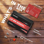 12V 300Ah 2 Packs Lithium LiFePO4 Battery,200A BMS 3840W Rechargeable Lithium Iron Phosphate Battery 15000+ Deep Cycles for Solar System,Backup Power,RV,Marine and Off-Grid