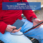 Verbatim 512GB Portable SSD External Hard Drive Store ‘n’ Go USB 3.2 Gen 1 USB-C Adapter Included - External Solid State Drive