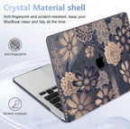 Case for MacBook Pro 13 inch with/Without Touch Bar (2016-2022, M2 A2338 M1 A2289 A2251 A2159 A1989 A1706 A1708), Hard Shell + Keyboard Cover + Dust Plug - Spring Floral