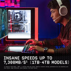 WD_BLACK 2TB SN850X NVMe Internal Gaming SSD Solid State Drive with Heatsink - Works with Playstation 5, Gen4 PCIe, M.2 2280, Up to 7,300 MB/s - WDS200T2XHE