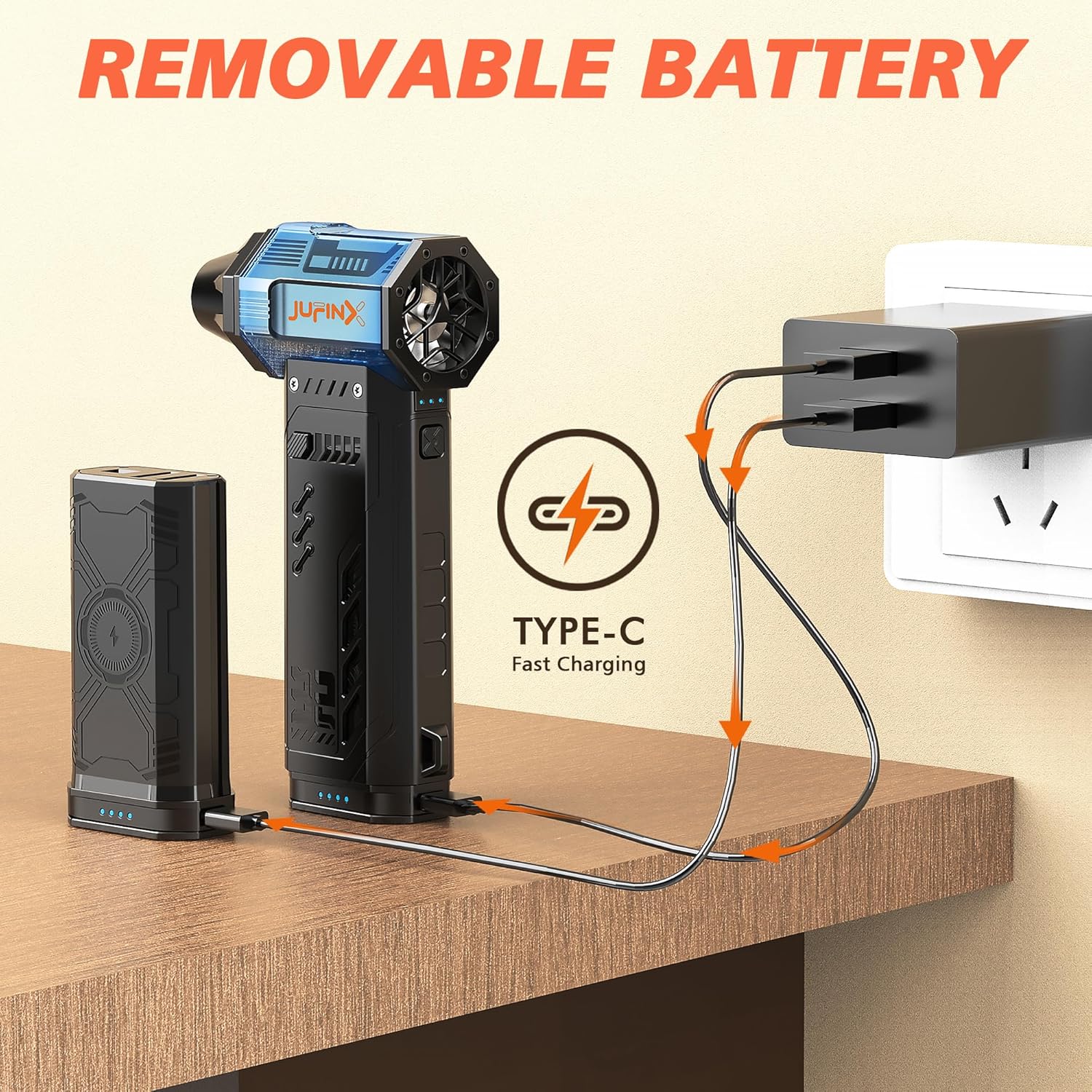 X301 Compressed Air Duster-250000RPM Super Power Electric Air Duster, Replaceable Battery,Long Life mini Blower, 3-Gear Adjustable,4 nozzles for Computer, Keyboard, Outdoors and Car Cleaning