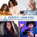 Deppa |2 Pack| Anti-Blue Light Screen Protector for iPhone 14 Pro (6.1')| Scratch Resistant Tempered Glass | 3D Edge to Edge Coverage | Easy Installation Kit | Eye Safeguard TÜV Certified