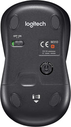 Logitech MK335 Quiet Wireless Keyboard and Mouse Combo - Black/Silver Keyboard and Mouse Combo Wireless, Ambidextrous