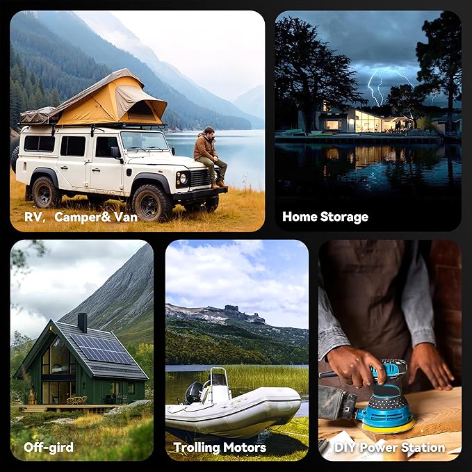 2-Pack 12V 100Ah LiFePO4 Automotive Batteries, 15000+ Deep Cycles, 100A BMS Each, Group 24 Car Battery Replacements for RV, Trailer, UTV, Off-Grid, Trolling Motor, Vehicle Power Systems,DIY