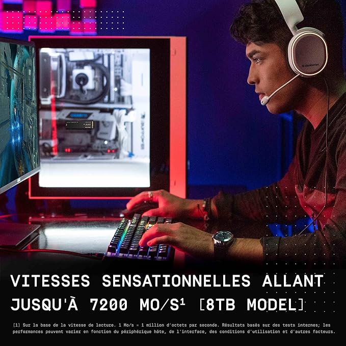 WD_BLACK 8TB SN850X NVMe Internal Gaming SSD Solid State Drive - Gen4 PCIe, M.2 2280, Up to 7,200 MB/s - WDS800T2X0E