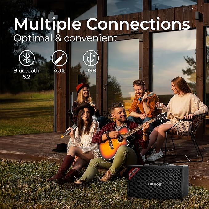 KS8Pro Karaoke Machine for Adults Karaoke Machine with Bluetooth and Wireless Microphone for Adults, Portable Bluetooth Speaker System with 2 Microphones, Loud Speakers for Tv Kareoke and Events Use