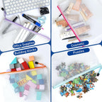 10pcs Mesh Zipper Pouch Bags, 10 Sizes Zipper Bags for Organizing, Mesh Bags With Zipper, Plastic Zipper Pouches, Black Zipper Pouches for Puzzle, Board Game Storage, Travel Pouch